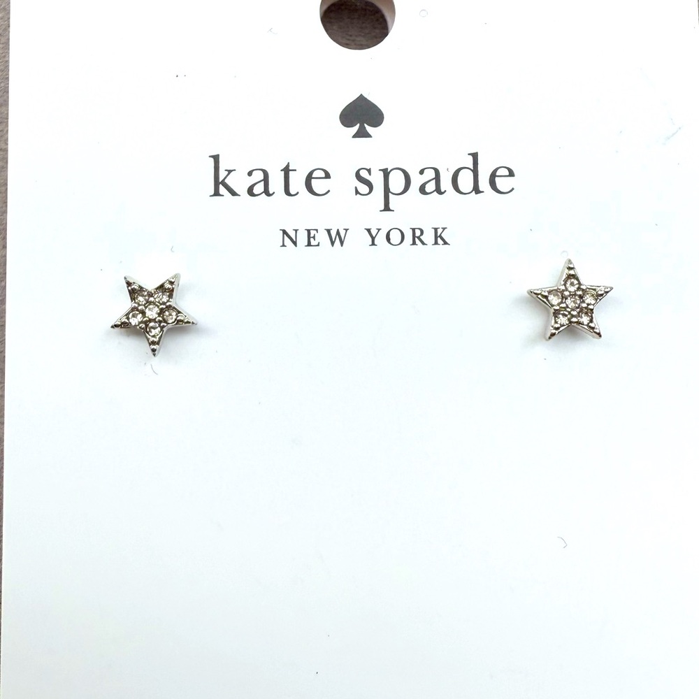 BRAND NEW KATE SPADE SILVER STAR EARRINGS
